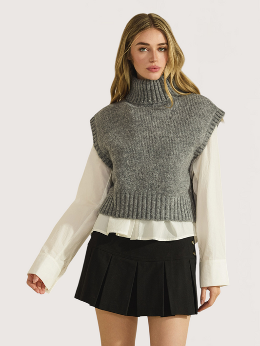 Turtleneck Sweater Vest