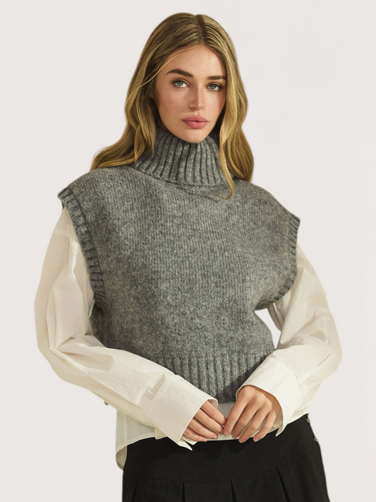 Turtleneck Sweater Vest