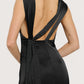 Open Back Slip Maxi | Black